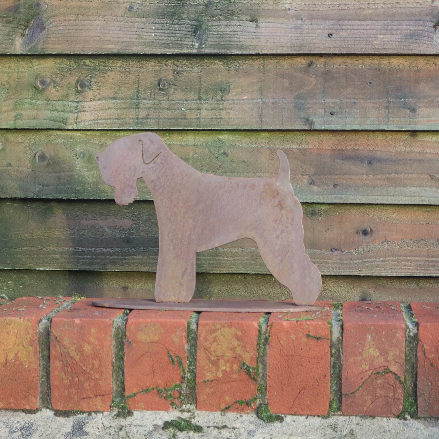Wheaten Terrier, Schnauzer Dog Statue