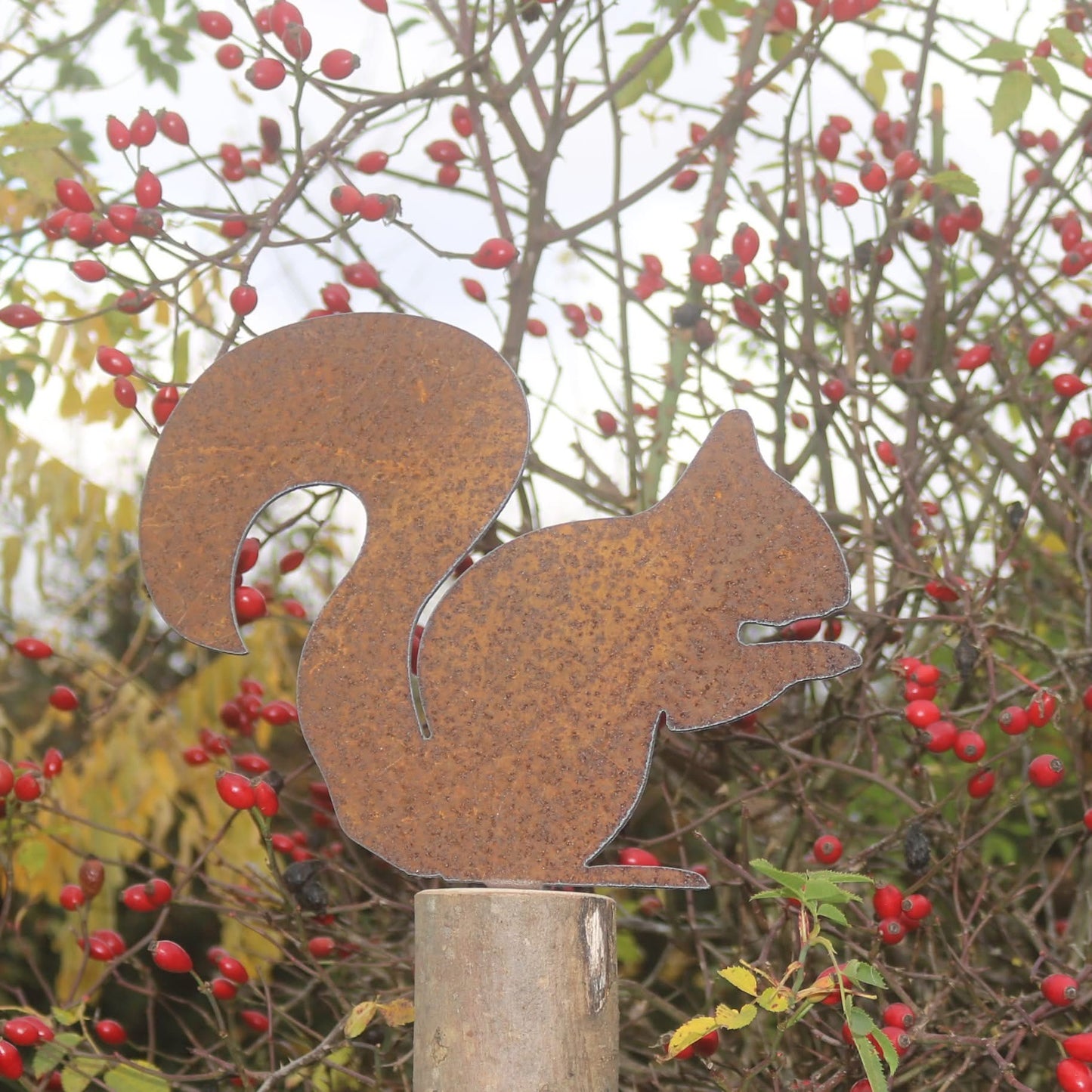 Grey Squirrel Post Topper