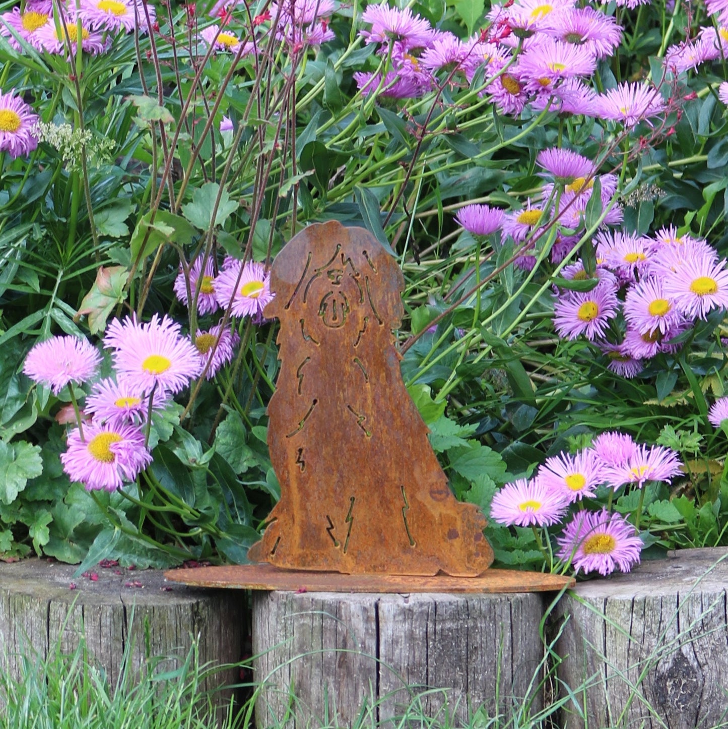 Tibetan Terrier, Bearded Collie, Old English Sheepdog Statue