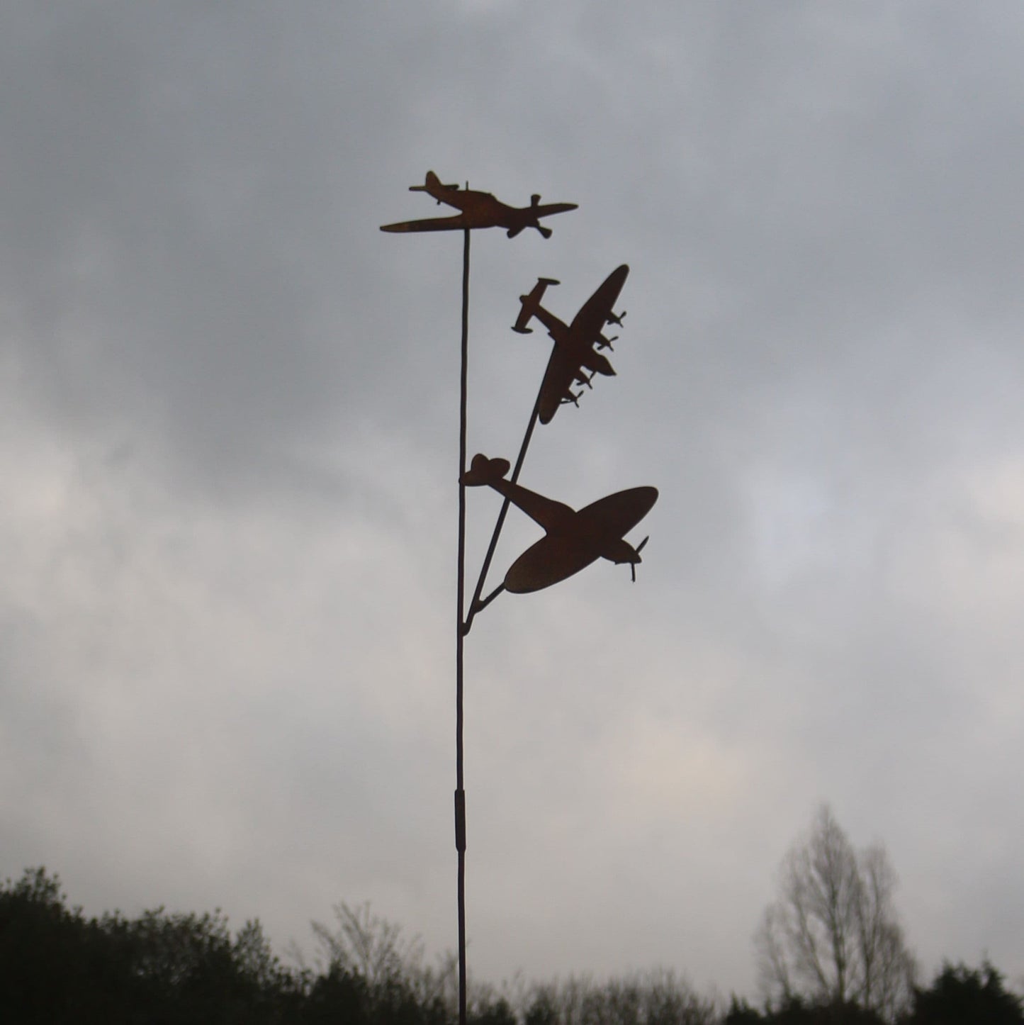 Lancaster, Spitfire and Hurricane Aeroplane Spike With Extension Pole