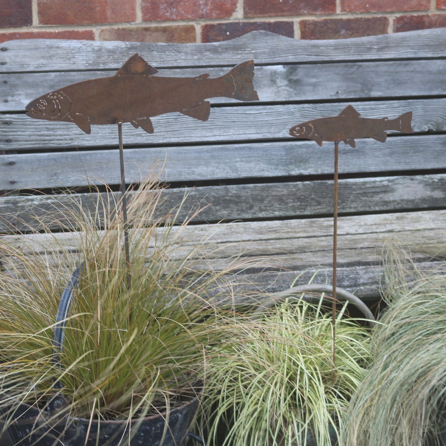 Trout On Spike- Set Of 2