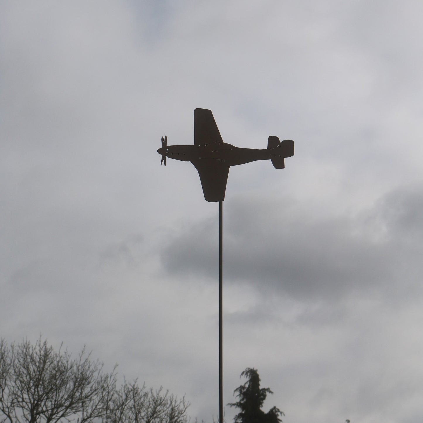 North American P-51 Mustang Aeroplane On Spike