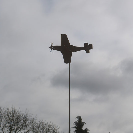 North American P-51 Mustang Aeroplane On Spike
