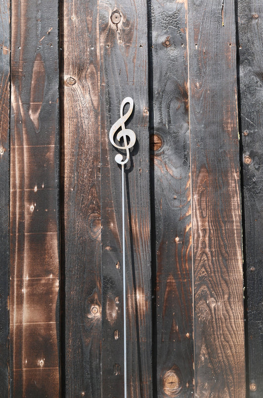Music Note On Spike 'Treble Clef'