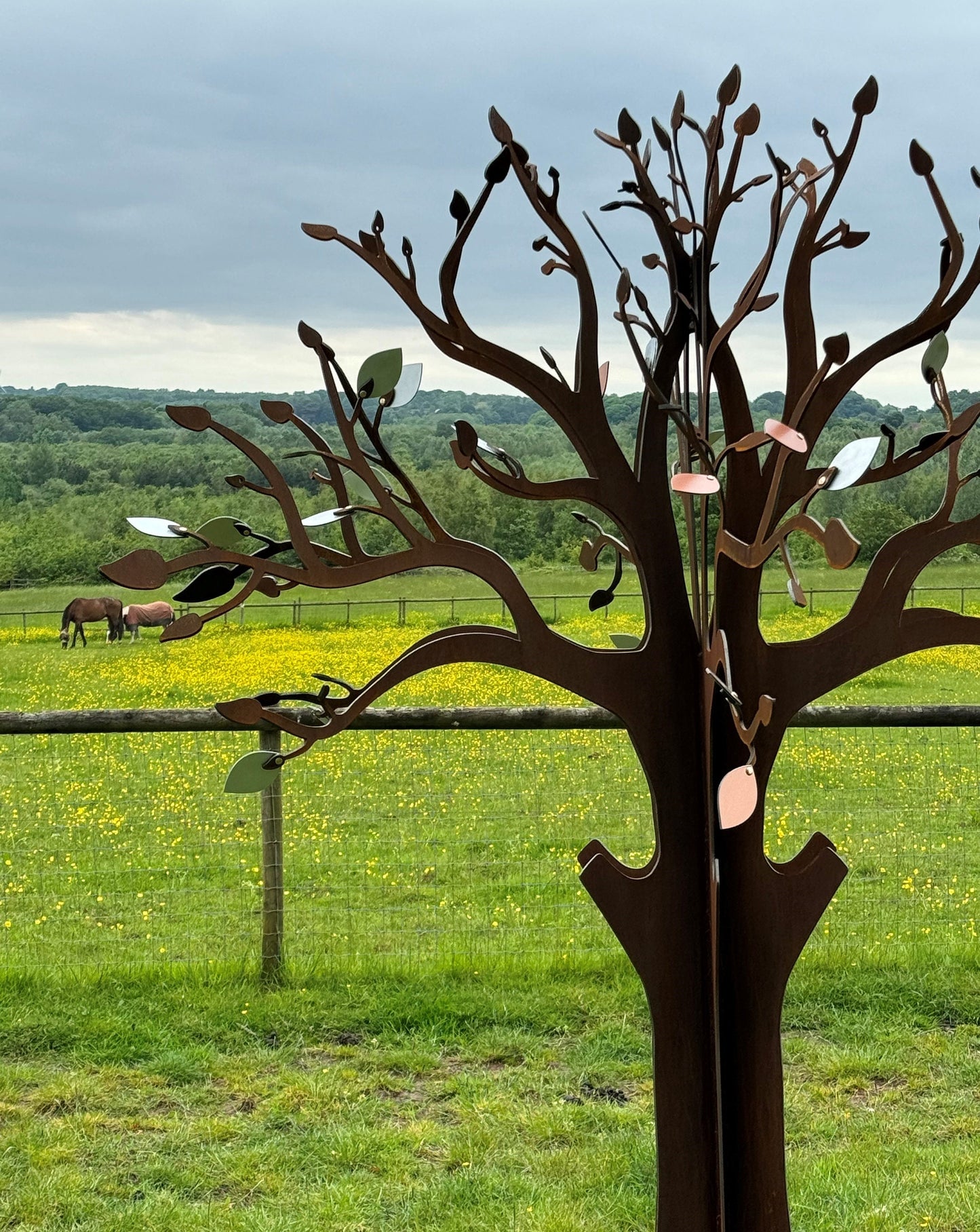 Corten Memorial Tree Sculpture- 6ft