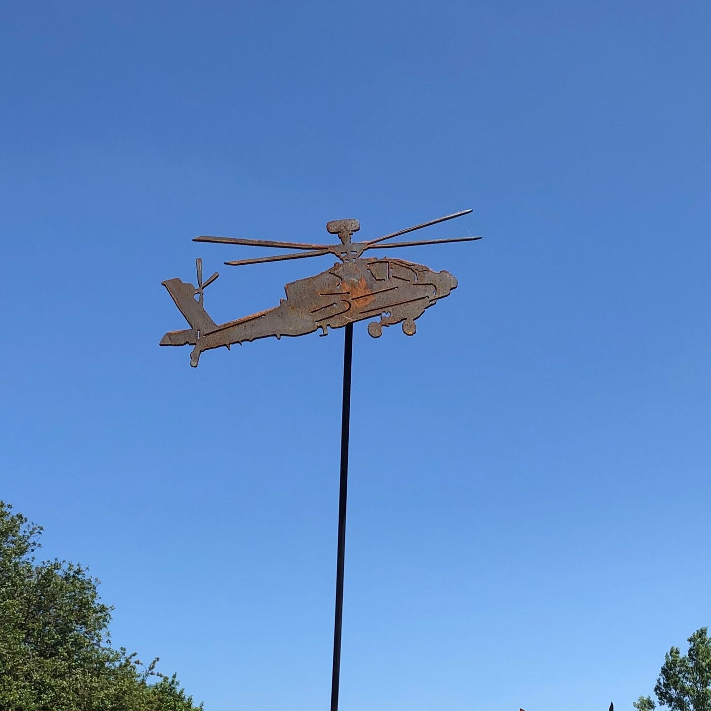 Apache Helicopter On Spike