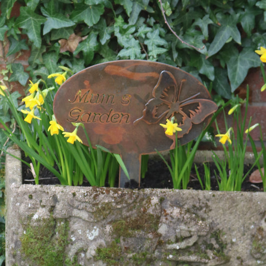 Personalised 3D Butterfly Sign On Stake