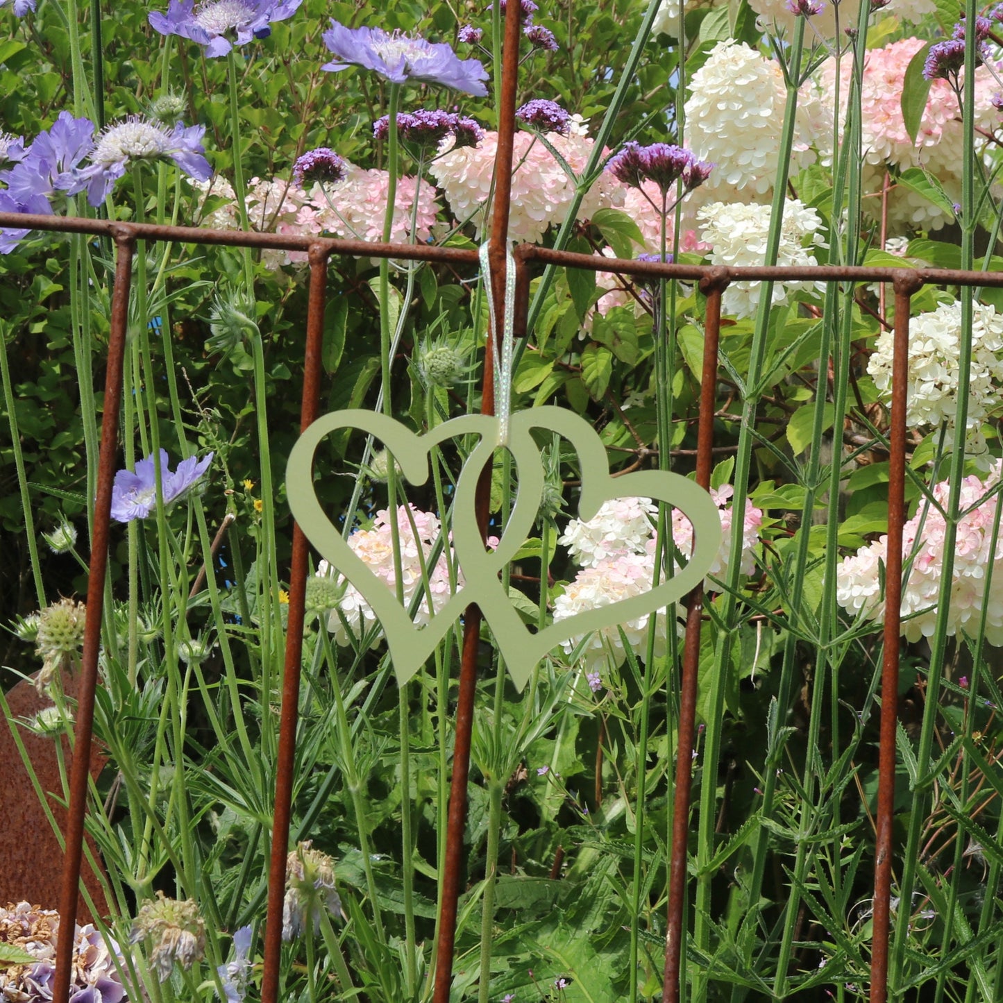 Hanging Gold Entwined Hearts