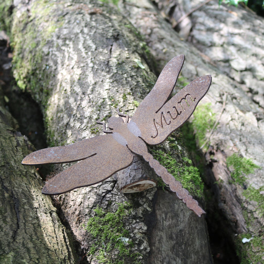 Personalised Dragonfly Post Topper