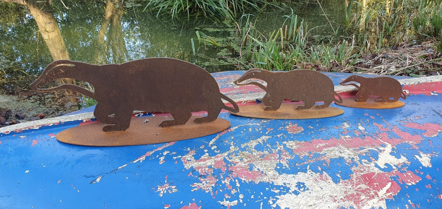 Badger Family Statues