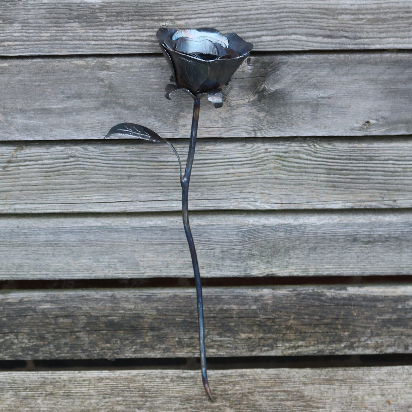 Handmade Raw Steel Rose