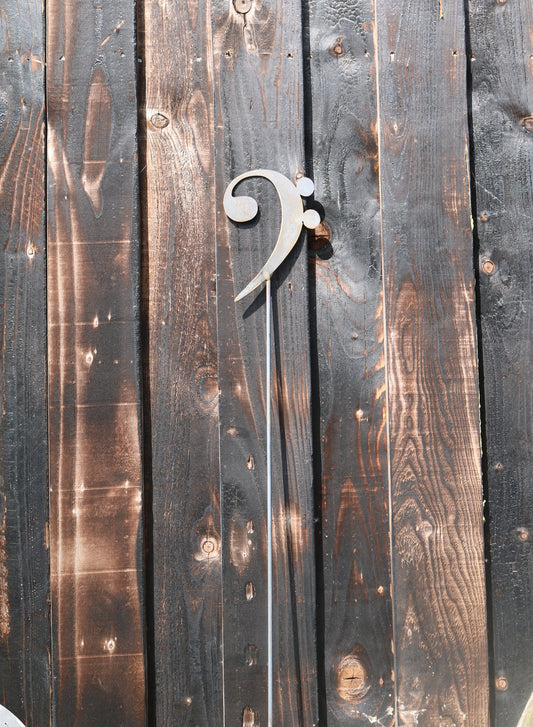 Music Note On Spike 'Bass Clef'