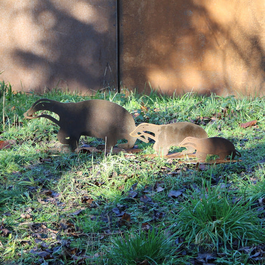 Badger Family Statues