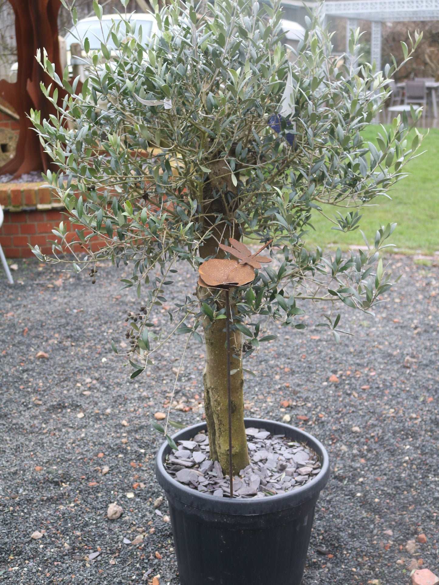 Handmade Dragonfly And Poppy Spike