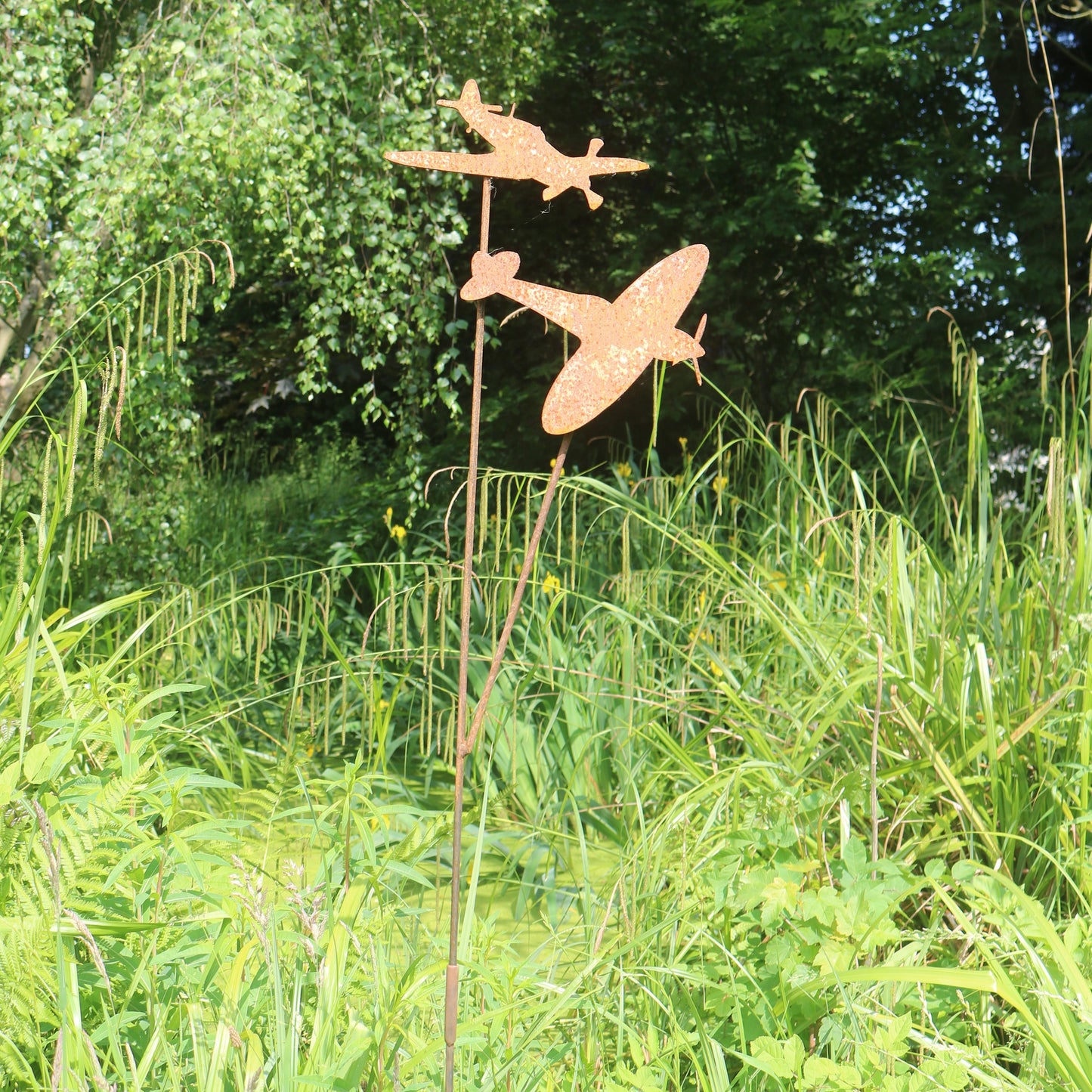 Spitfire And Hurricane Aeroplane On Spike- With Extension