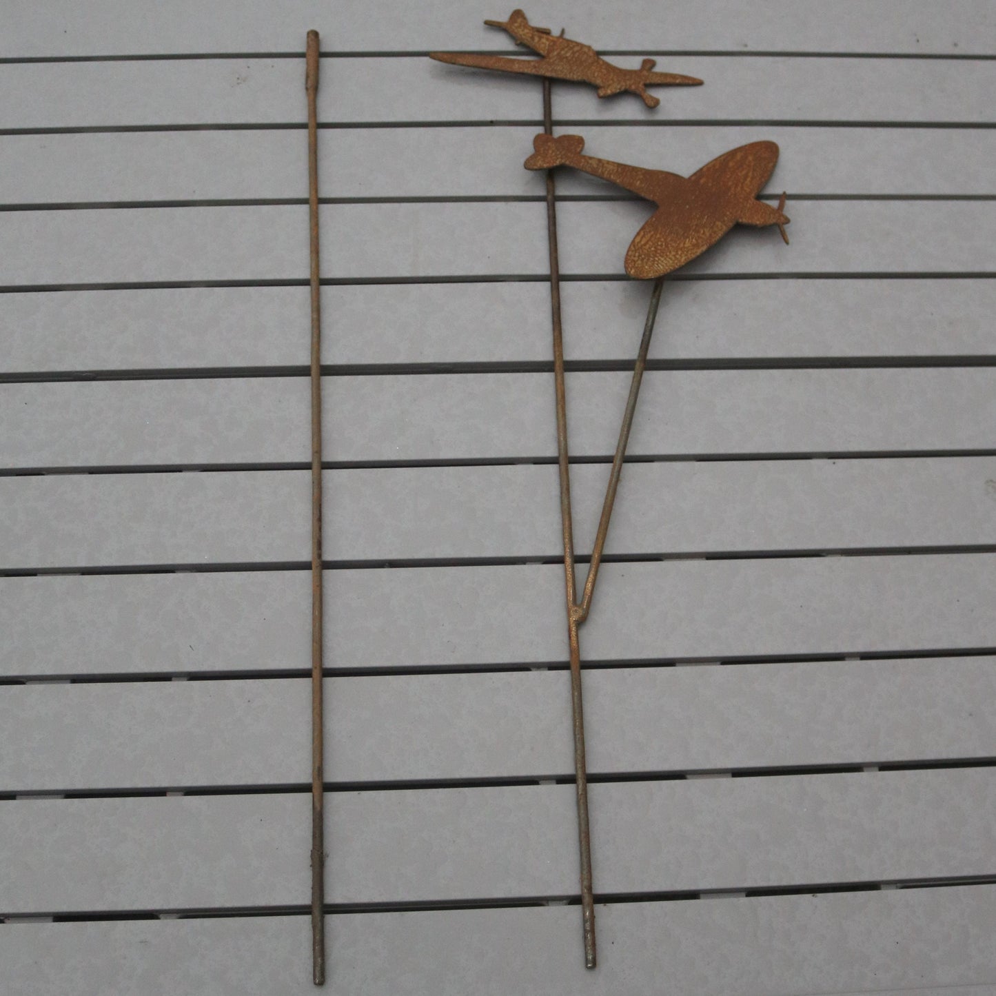 Spitfire And Hurricane Aeroplane On Spike- With Extension