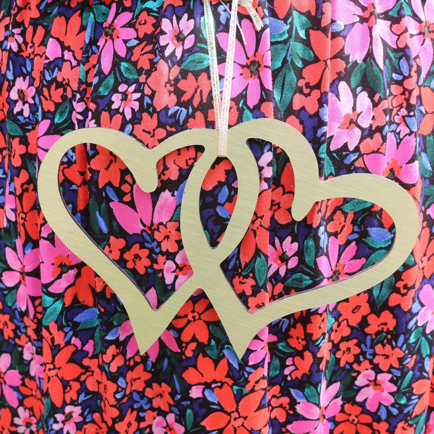 Hanging Gold Entwined Hearts