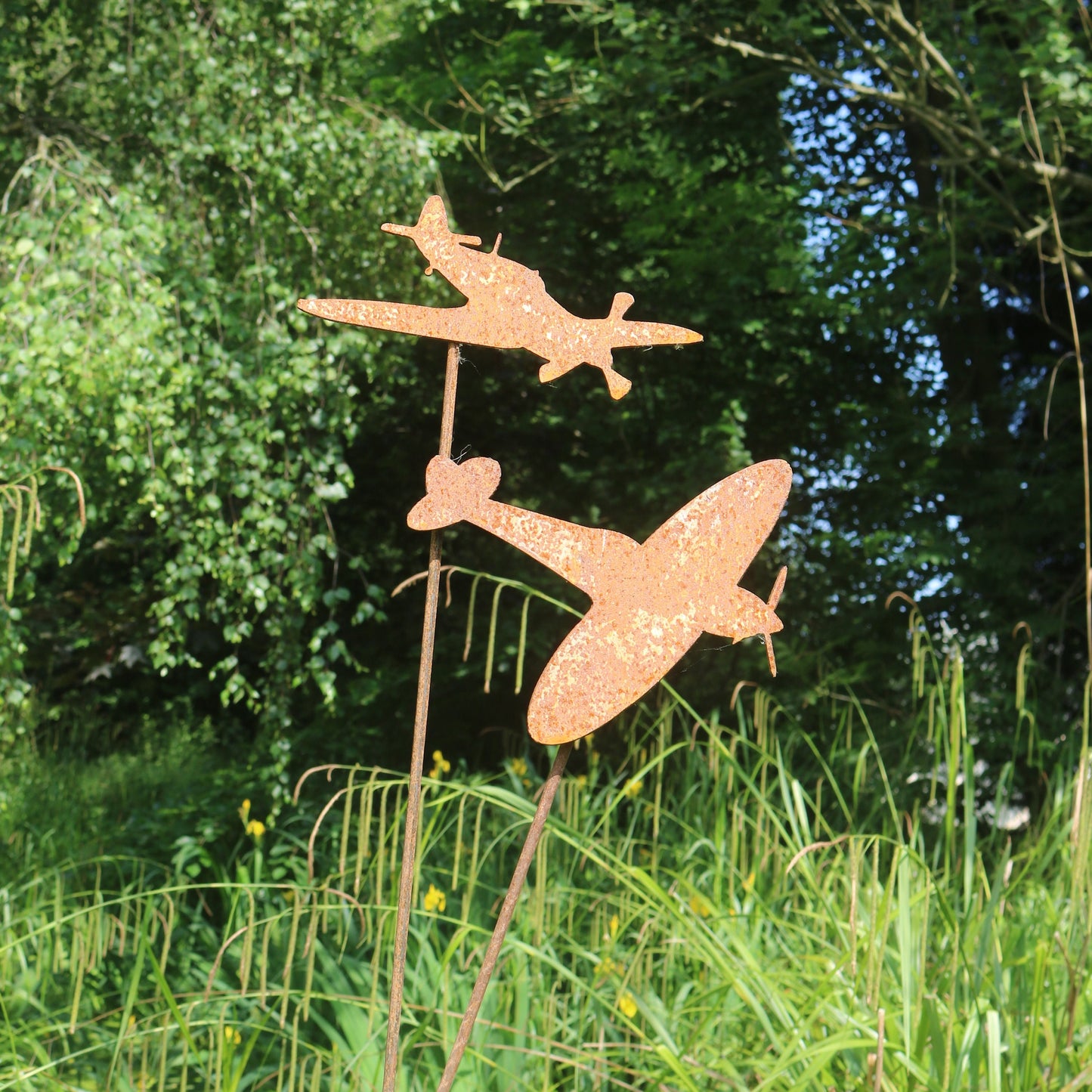 Spitfire And Hurricane Aeroplane On Spike- With Extension