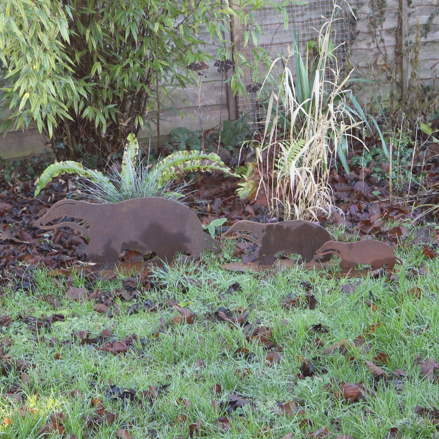 Badger Family Statues