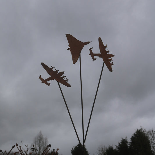 Vulcan Bomber and 2 Lancaster Bombers On Spike- With Extension Pole